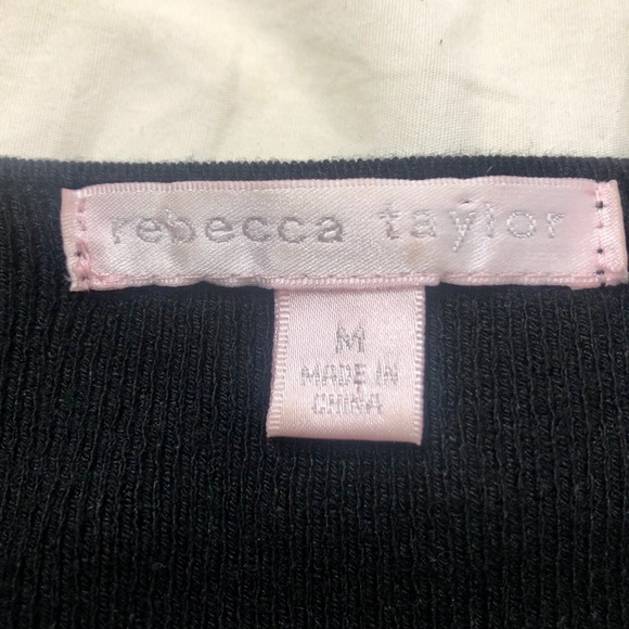 REBECCA TAYLOR Black Mini Dress Size M - Picture 3 of 11